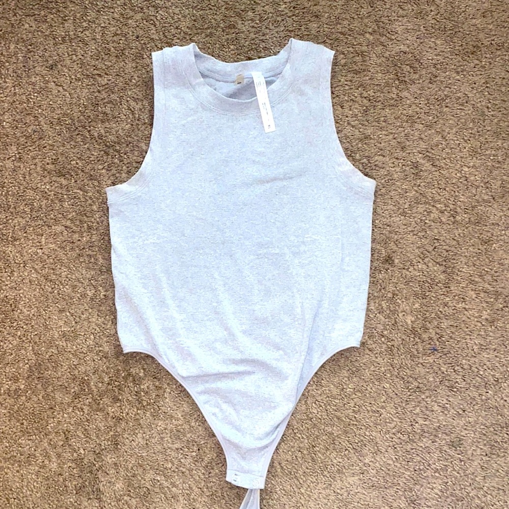 Grey body suit